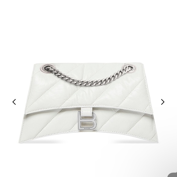 WOMEN'S CRUSH SMALL CHAIN BAG QUILTED IN OPTIC WHITE - Picture 2 of 9